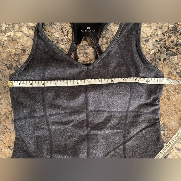 Athleta Equator Tank – Heathered Gray, Size XS, Strappy, Built-in Bra no pads - Picture 5 of 5